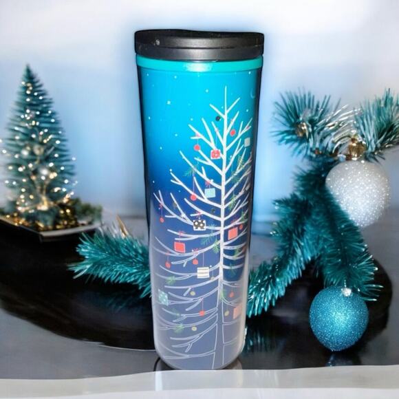 Starbucks Tumbler Christmas Tree Acrylic 16oz Holiday Swivel Holiday Tea Coffee - Picture 6 of 11